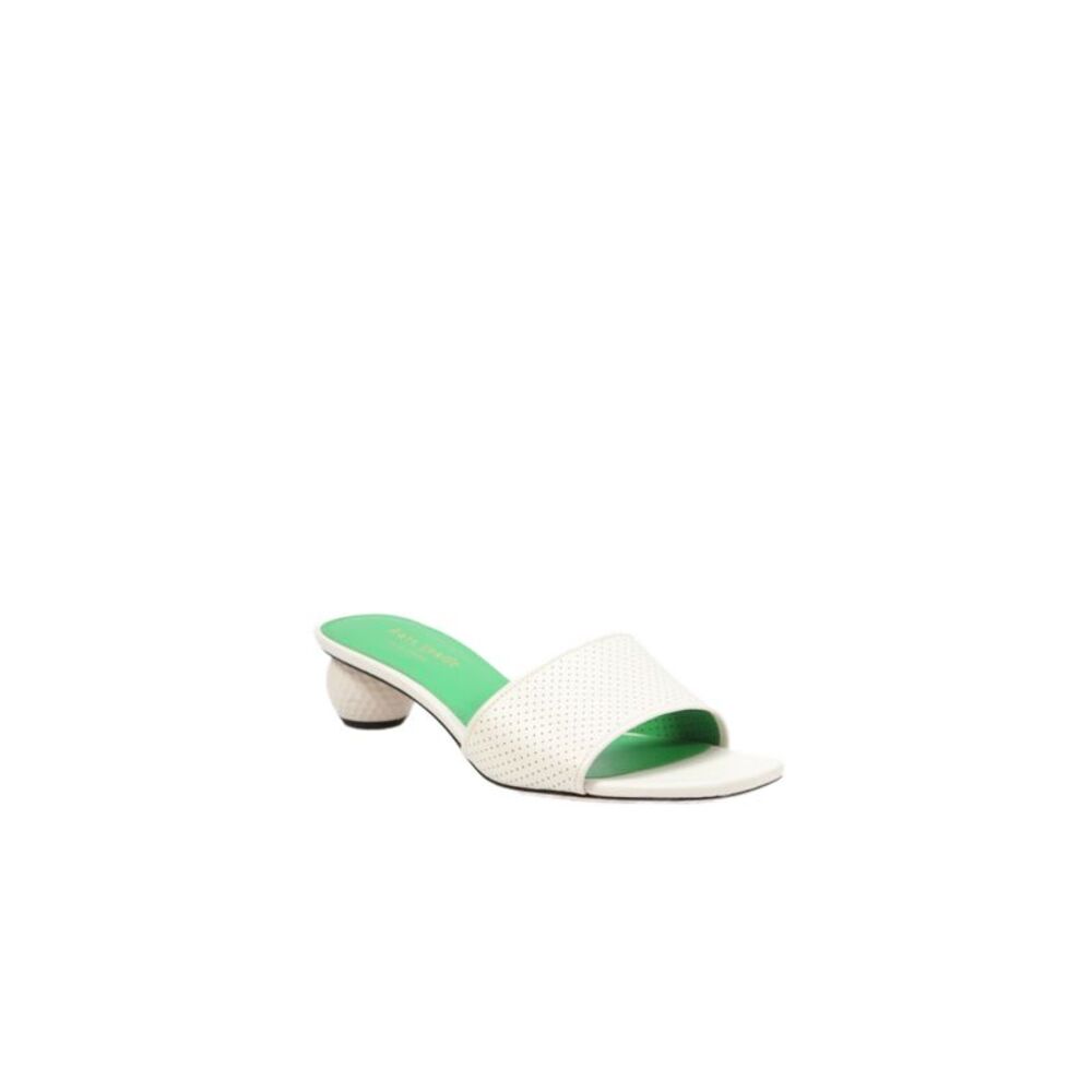 Kate Spade New York Womens Leather Slide On Sandals White Size 9B